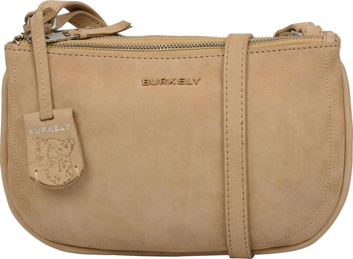 Burkely Still Selene Dames Crossover Double Pocket Rits - Beige 3 Burkely Still Selene Dames Crossover Double Pocket Rits - Beige