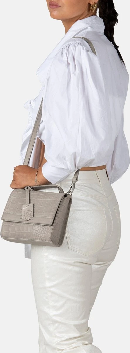 Burkely Casual Cayla Dames Handtas Klein Citybag Small - Licht Grijs 8 Burkely Casual Cayla Dames Handtas Klein Citybag Small - Licht Grijs - Afbeelding 6