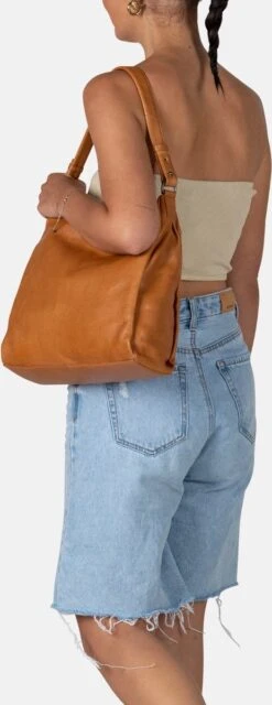 Burkely Just Jolie Dames Hobo Tas - Cognac -Burkely 463x1200