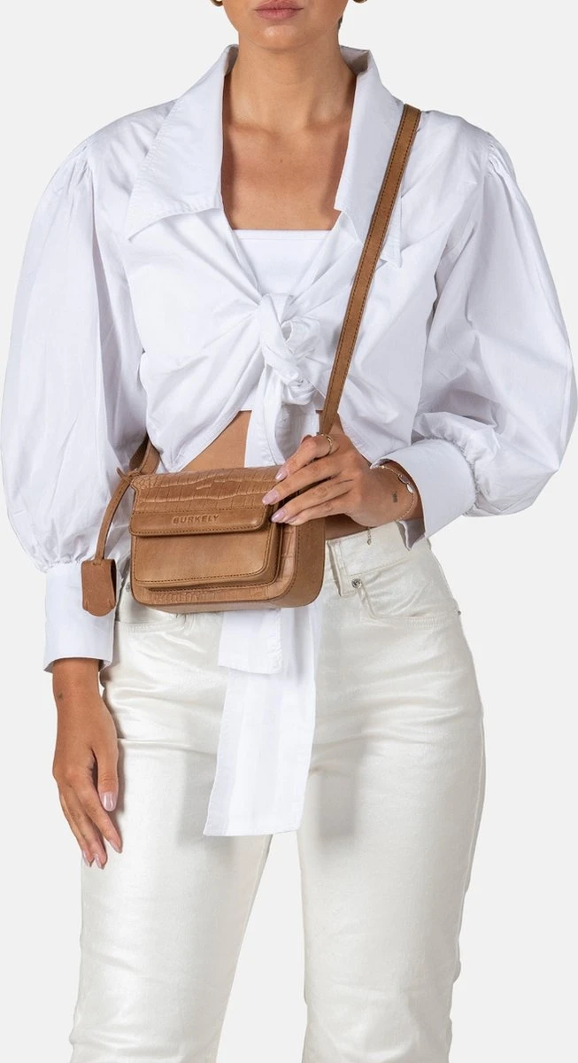 Burkely Casual Cayla Dames Schoudertas Klein Satchel Small - Cognac 7 Burkely Casual Cayla Dames Schoudertas Klein Satchel Small - Cognac - Afbeelding 5