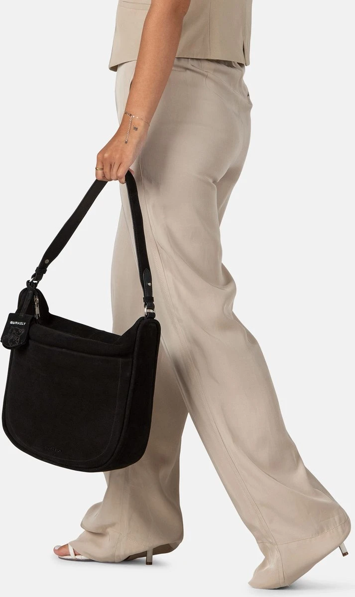 Burkely Still Selene Dames Hobo Tas - Zwart 7 Burkely Still Selene Dames Hobo Tas - Zwart - Afbeelding 5